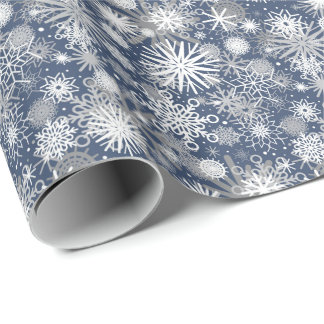 Papel De Regalo Patrón de copos de nieve helados