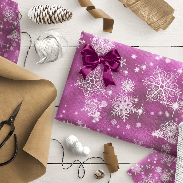 Papel De Regalo Patrón de copos de nieve más bonito Orquídea ID846 (Subido por el creador)