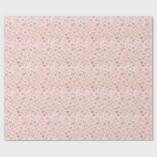 Papel De Regalo Patrón de corazón dibujado a mano