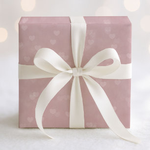 Papel De Regalo Patrón de corazón disperso suave - rosa