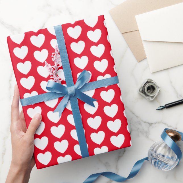 Papel De Regalo Patrón de corazón gigantesco regalo de San Valentí (Regalar)