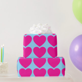 Papel De Regalo Patrón de corazón rosa brillante