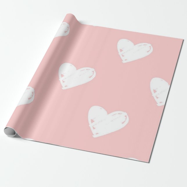 Papel De Regalo Patrón de corazones (Desenrollado)