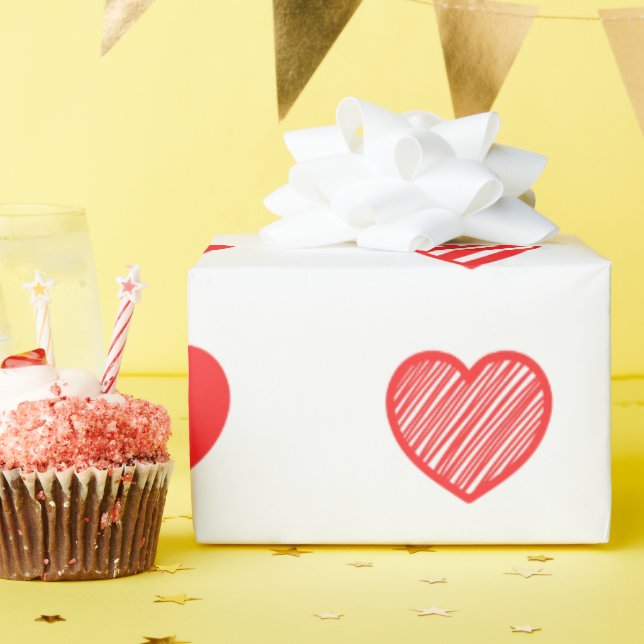 Papel De Regalo ¡Patrón de corazones! (Fiesta de cumpleaños )