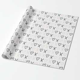Papel De Regalo Patrón de corazones Xo Valentines