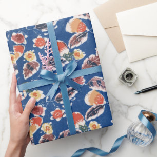 Papel De Regalo Patrón de cosecha Bingata: berenjena