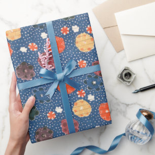 Papel De Regalo Patrón de cosecha Bingata: Niebla, pequeño patrón 