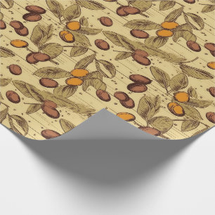 Papel De Regalo Patrón de cosecha de habas rusticas No3