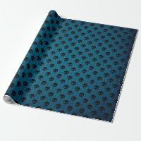 Patrón de cráneo negro y azul
