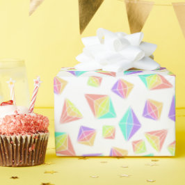 Papel De Regalo Patrón de cristales del arcoiris pastel