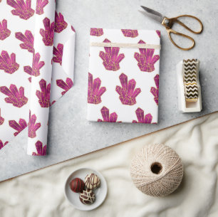 Papel De Regalo Patrón de cristales púrpura