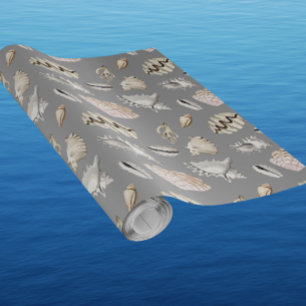 Papel De Regalo Patrón de crustáceo de la cubierta marina oceánica