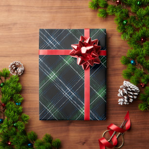Papel De Regalo Patrón de Cuadro Escocés Verde Marino Bosque Profu