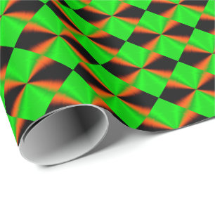 Papel De Regalo Patrón de Cuadro Escocés Verde Verde Negro