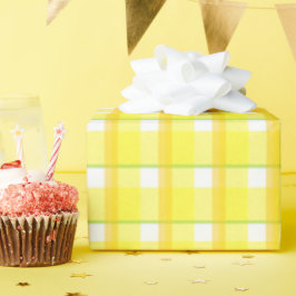 Papel De Regalo Patrón de cuadros amarillos y naranjas