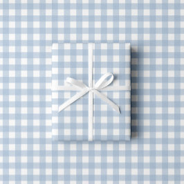 Papel De Regalo Patrón de cuadros azul bebé