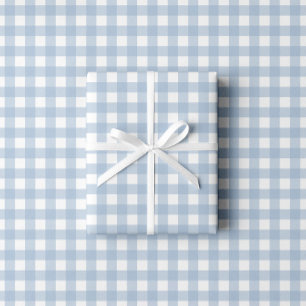 Papel De Regalo Patrón de cuadros azul bebé