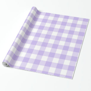 Papel De Regalo Patrón de cuadros de lavanda fresca