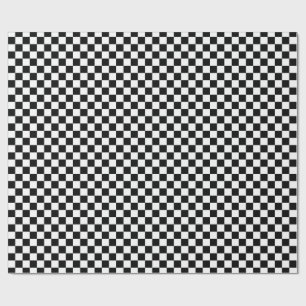 Papel De Regalo Patrón de cuadros en blanco y negro