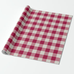 Papel De Regalo Patrón de cuadros escoceses de cuadros gingham roj