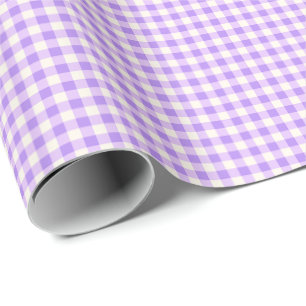 Papel De Regalo Patrón de cuadros escoceses de gingham lila púrpur
