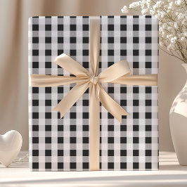 Papel De Regalo Patrón de cuadros grises ahumados
