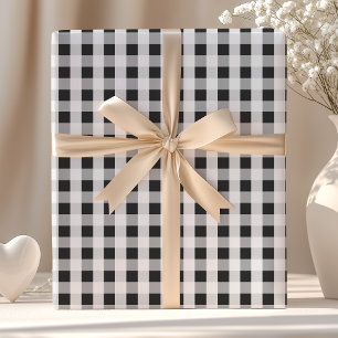 Papel De Regalo Patrón de cuadros grises ahumados