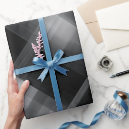 Papel De Regalo Patrón de Cuadros Humo Urbano Gris Negro