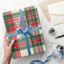 Patrón de cuadros navideños rojos y verdes de invi