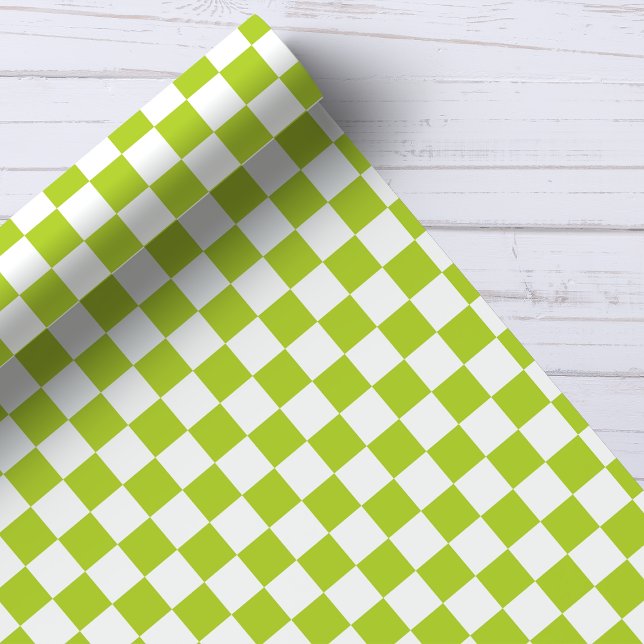Papel De Regalo Patrón de cuadros verde y blanco (Subido por el creador)