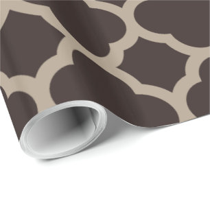 Papel De Regalo Patrón de cuatro lóbulos de Mocha de Chocolate Ric