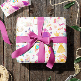 Papel De Regalo Patrón de cuento de hadas de la princesa Niña