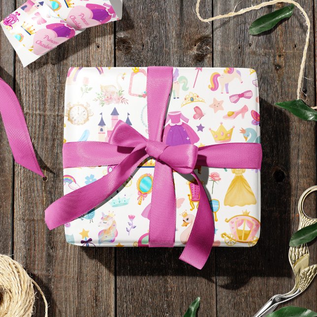 Papel De Regalo Patrón de cuento de hadas de la princesa Niña (Subido por el creador)