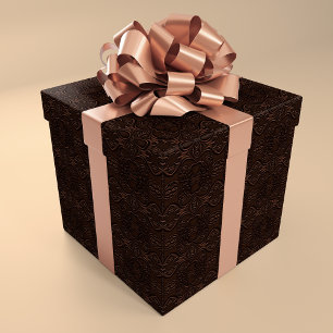 Papel De Regalo Patrón de cuero de cuero de piel de flor barroco