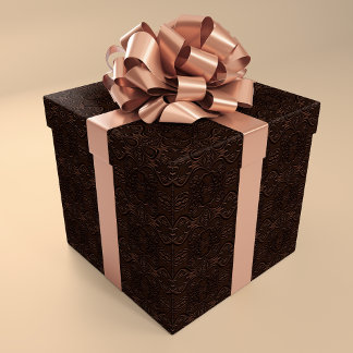 Papel De Regalo Patrón de cuero de cuero de piel de flor barroco