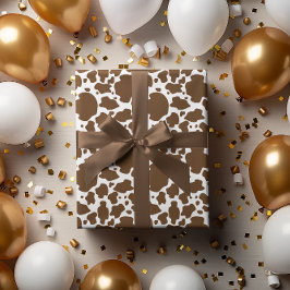 Papel De Regalo Patrón de cuero de vaca falso con manchas marrones