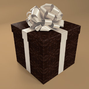 Papel De Regalo Patrón de cuero falso estilo floral barroco