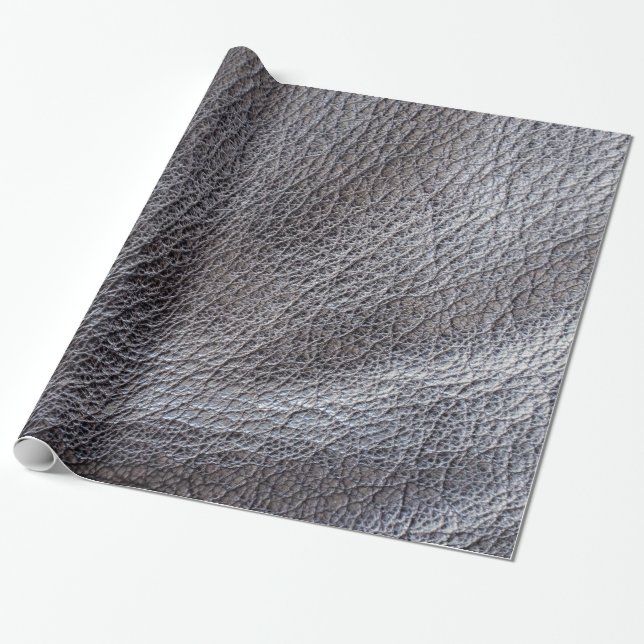 Papel De Regalo Patrón de cuero negro (Desenrollado)