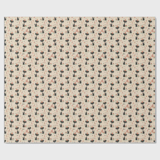 Papel De Regalo Patrón de cumpleaños de gato atómico de mediad