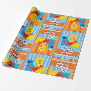 Papel De Regalo Patrón de cumpleaños de Sesame Pals