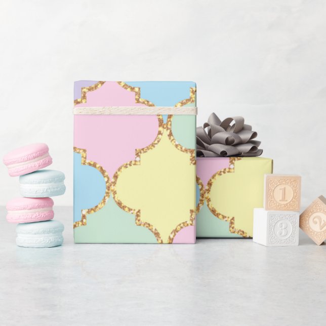 Papel De Regalo Patrón de cumpleaños de unicornio (Baby Shower)