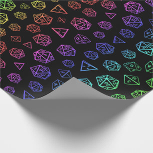 Papel De Regalo Patrón de dados del juego de rol Rainbow D20