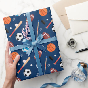 Papel De Regalo Patrón de deportes de béisbol