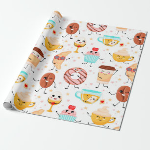 Papel De Regalo Patrón de desayuno corto