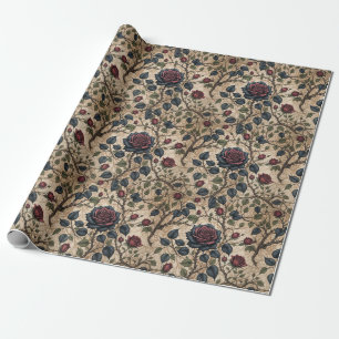 Papel De Regalo Patrón de desconexión gótico oscuro de Rosa