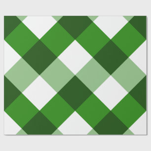 Papel De Regalo Patrón de diamante argyle verde
