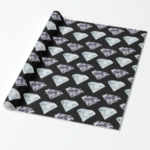 Papel De Regalo Patrón de Diamante Brillo Brillo Lujo Regalo Caro 