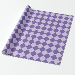 Papel De Regalo Patrón de diamante de cuadros púrpura