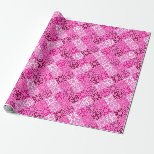 Papel De Regalo Patrón de Diamante de Filigrana Rosa