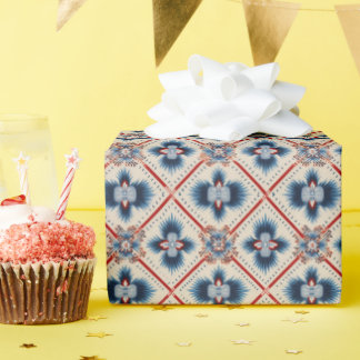 Papel De Regalo Patrón de diamante folclórico oriental